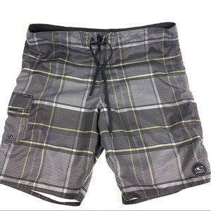 Oneill Plaid Boardshorts Swim Trunks